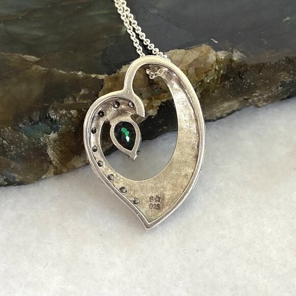 Sterling Silver 925 5☆ Mystic Quartz & Blue Gilson Opal Pendant Necklace 18" - Picture 8 of 16